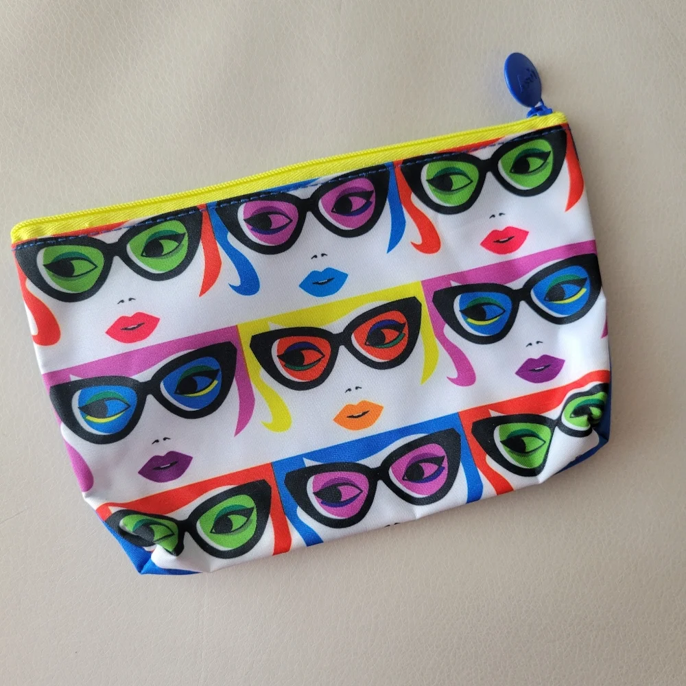 Colorful Ipsy Accessory Pouch ~ Mod Retro Look ~ VGUC ~ Cosmetics, Change Purse